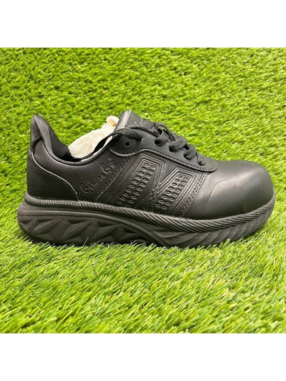 Genuine Grip 151 Womens Size 7.5 Triple Black Composite Toe Safety Working Shoes